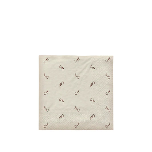 Broste Copenhagen Mai Off-White Black Luncheon Napkins