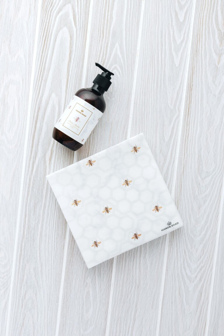 Manor Road Marbled Bee Dinner Napkins