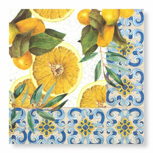 Manor Road Mediterranean Tile Cocktail Napkins