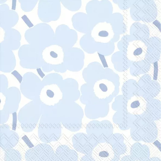 Marimekko Mini Unikko Light Blue Luncheon Napkins