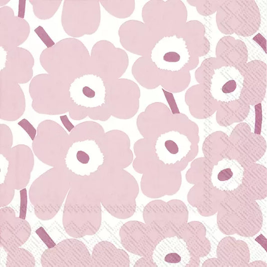 Marimekko Mini Unikko Light Rose Luncheon Napkins