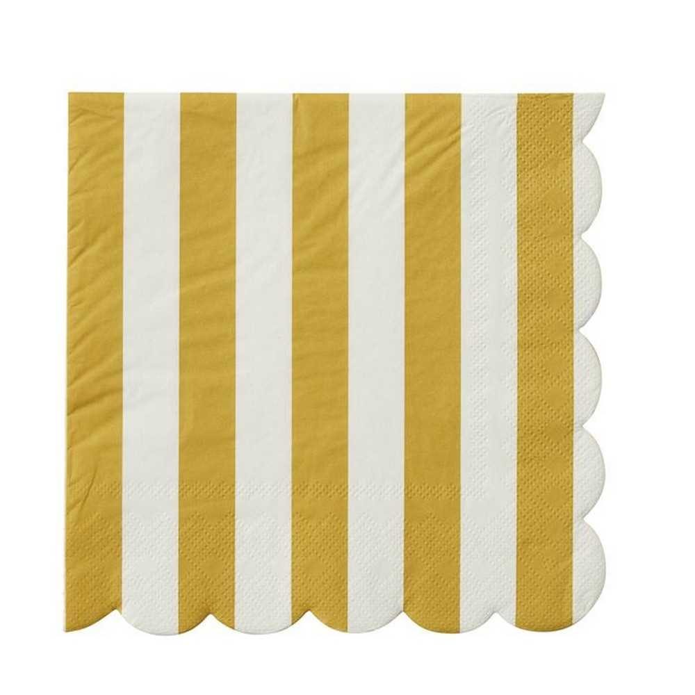 assemble Carnival Stripe Mustard Luncheon Napkins
