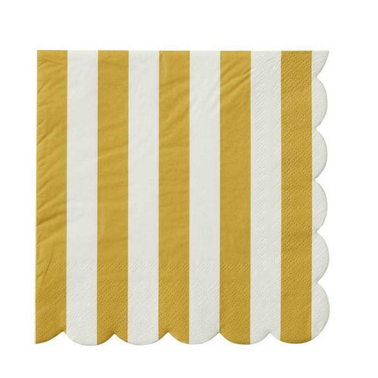 assemble Carnival Stripe Mustard Luncheon Napkins