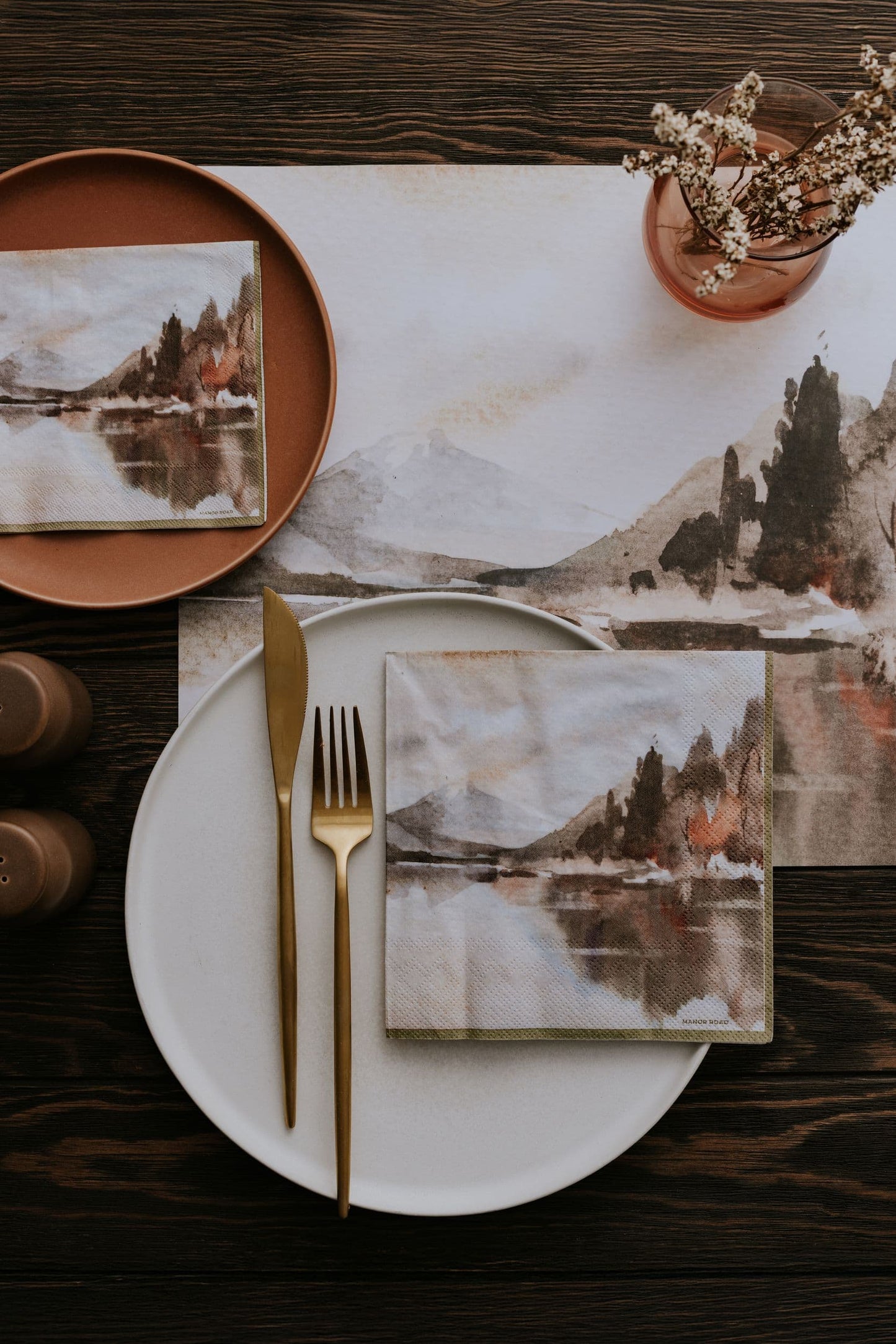 Manor Road The Lake Luncheon Napkins