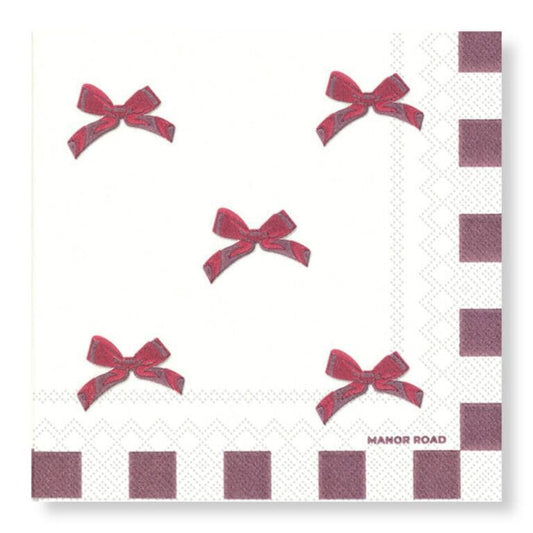 Manor Road Red Velvet Cocktail Napkins