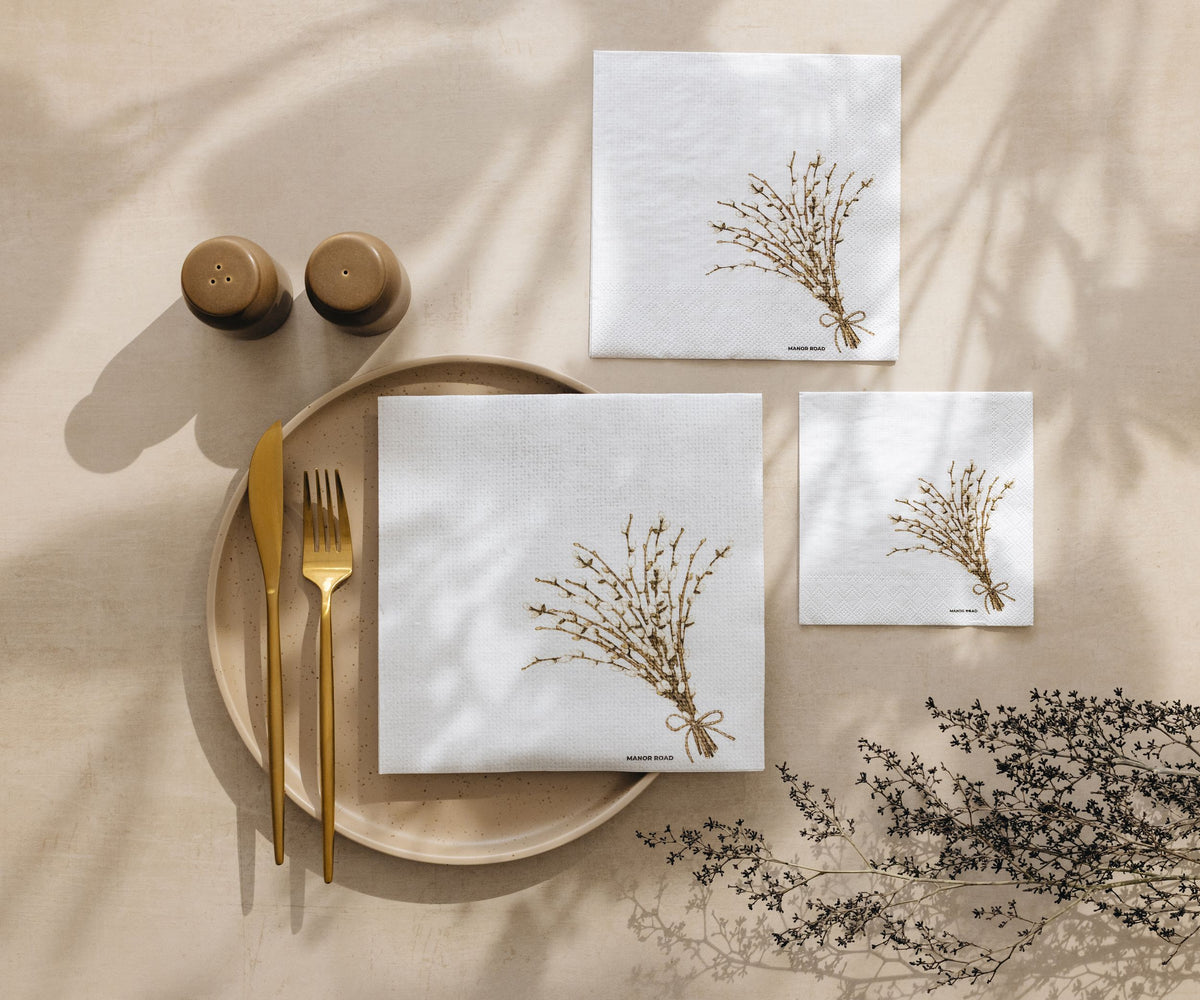 Manor Road Willow Cocktail Napkins
