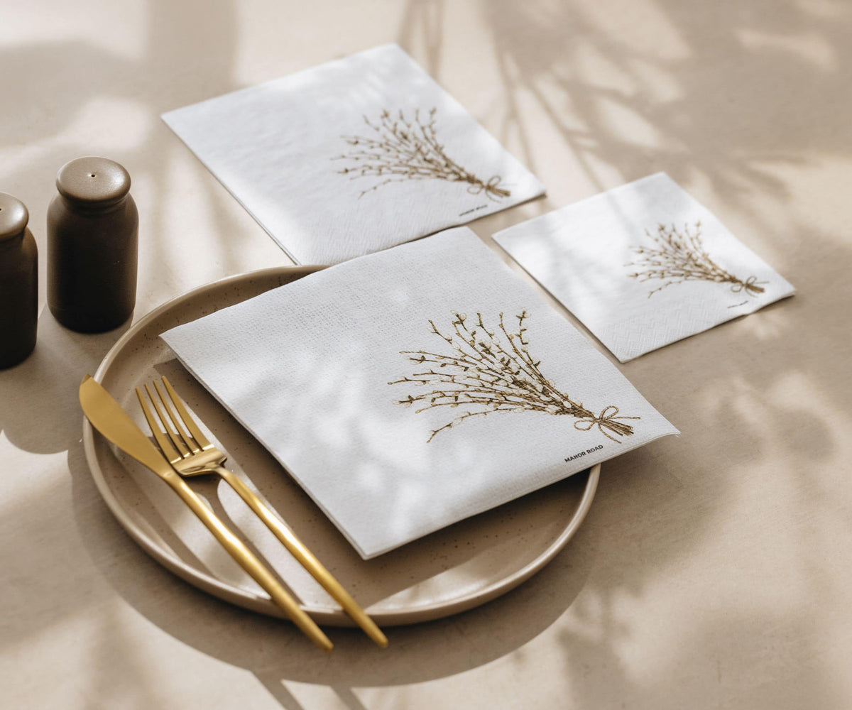 Manor Road Willow Cocktail Napkins