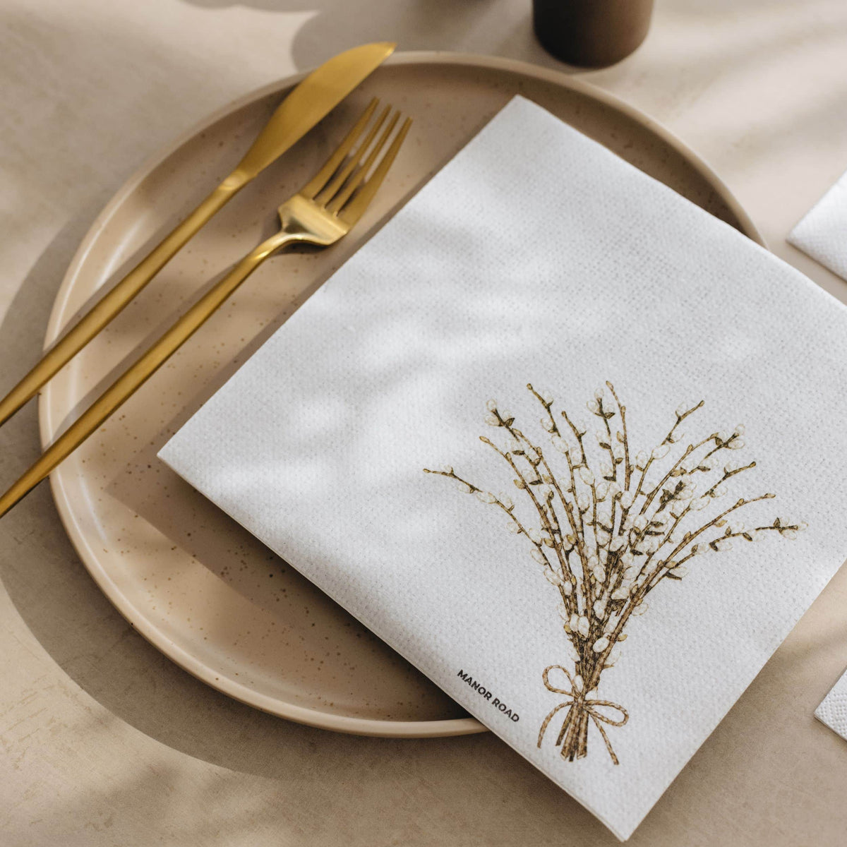 Manor Road Willow Cocktail Napkins