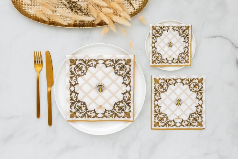 Manor Road Ornamental Bee Cocktail Napkins