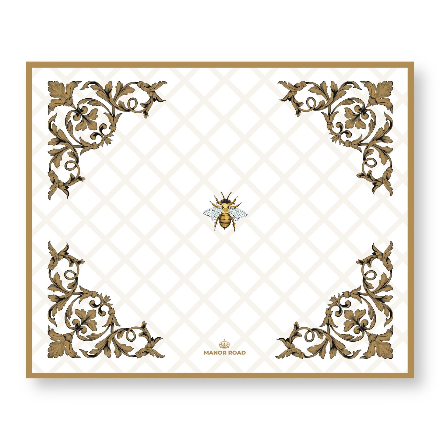Manor Road Ornamental Bee Paper Placemat Pad