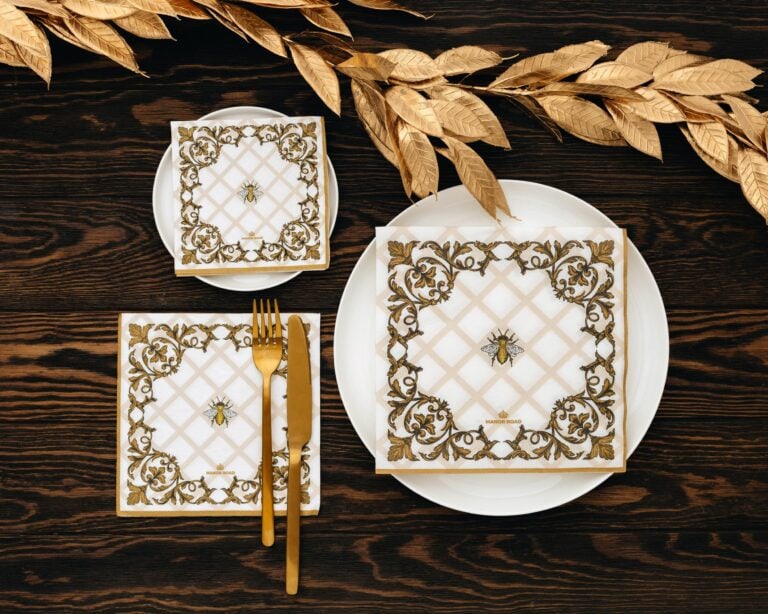 Manor Road Ornamental Bee Luncheon Napkins