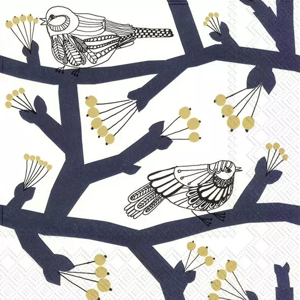 Marimekko Pakkanen Dark Blue Cocktail Napkins