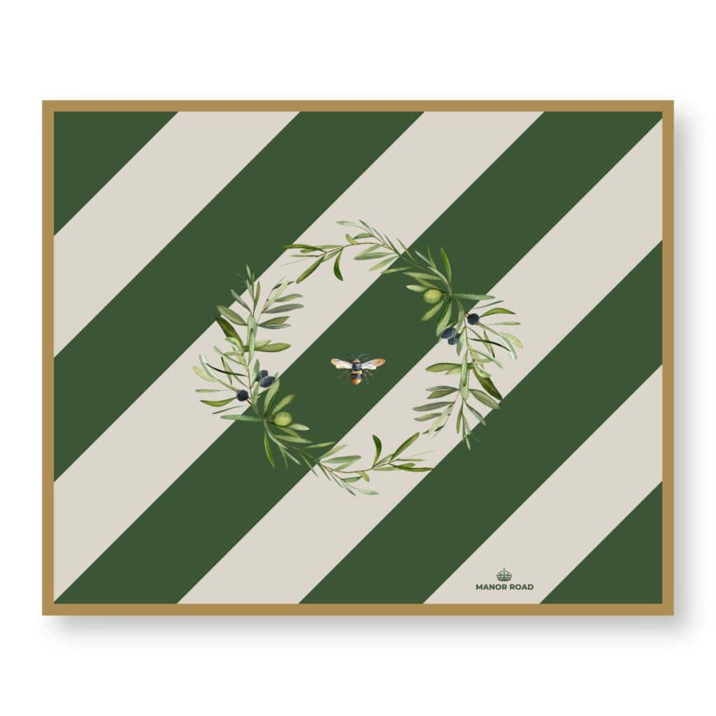 Manor Road Olive & Bee Paper Placemat Pad