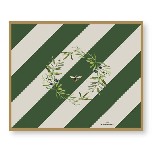 Manor Road Olive & Bee Paper Placemat Pad