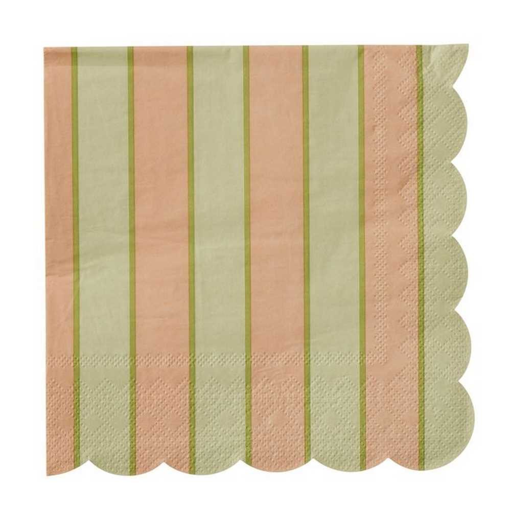 assemble Carnival Stripe Peach Luncheon Napkins