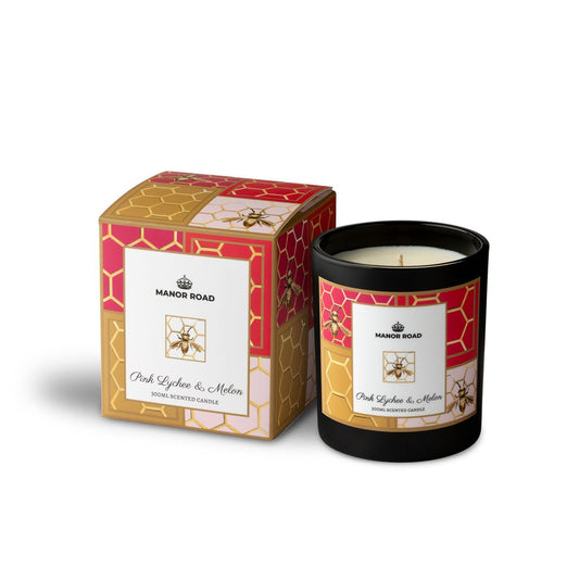 Manor Road Pink Lychee & Melon Candle