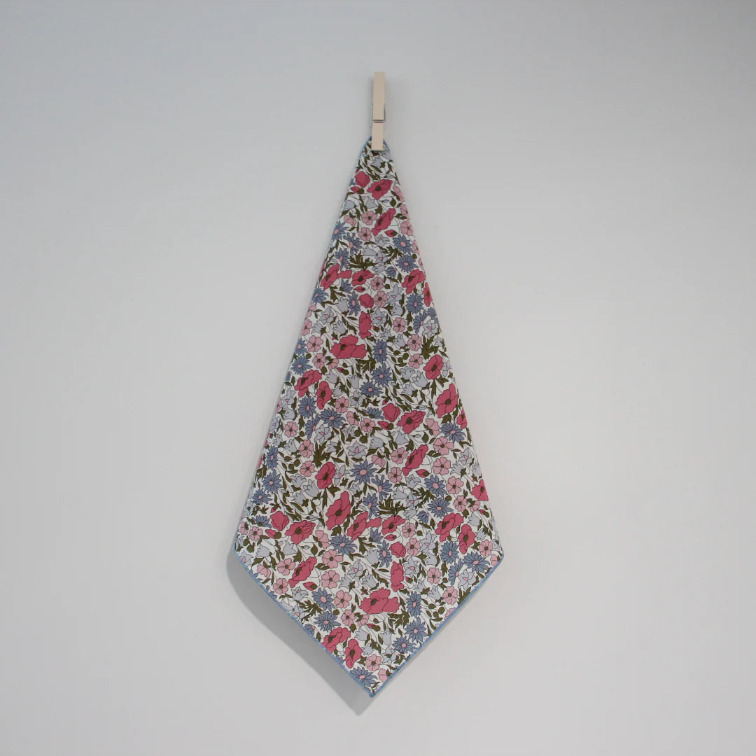 Little Acorn Poppy & Daisy Pink/Blue Liberty Hankie