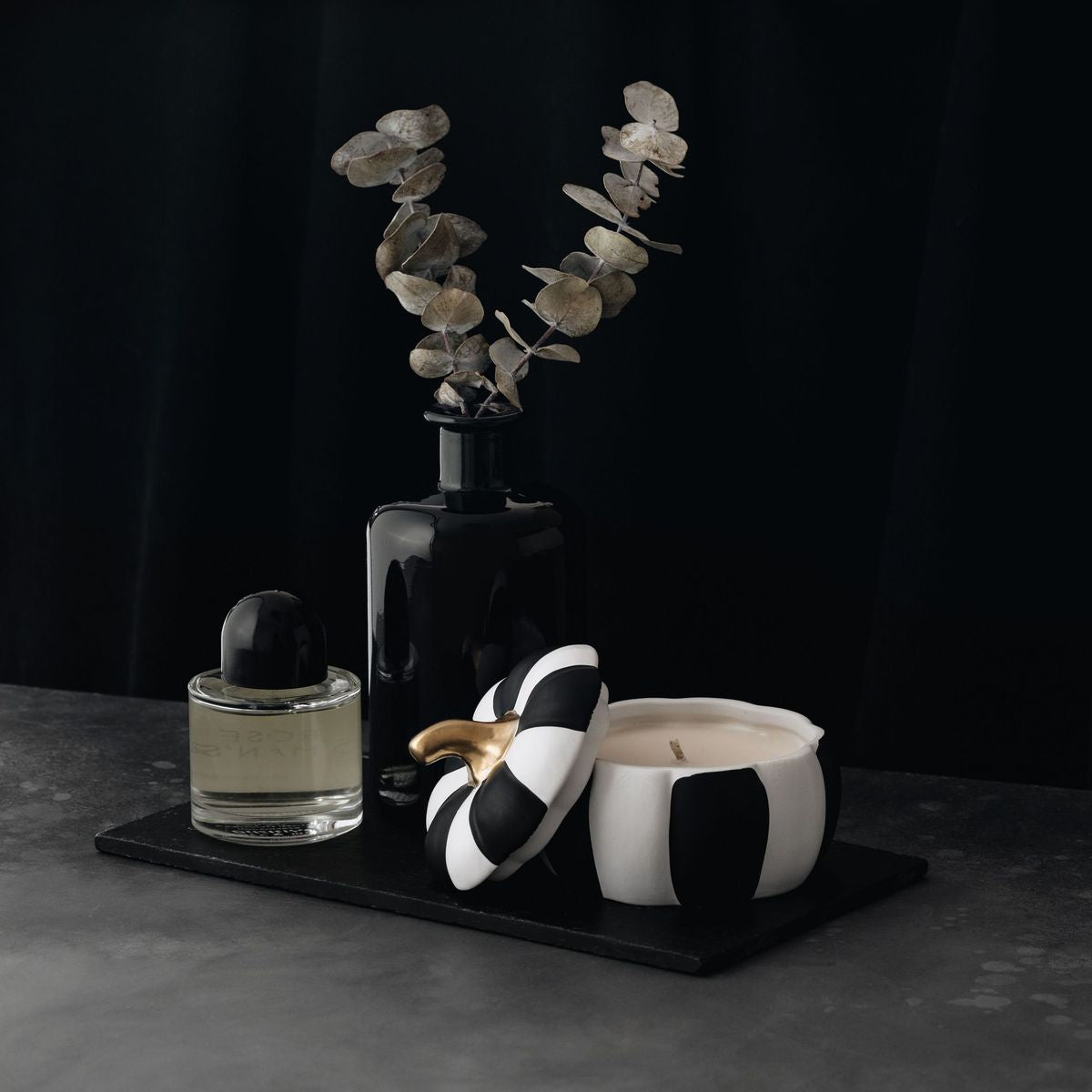 Manor Road Pompion Matte Stripe Candle