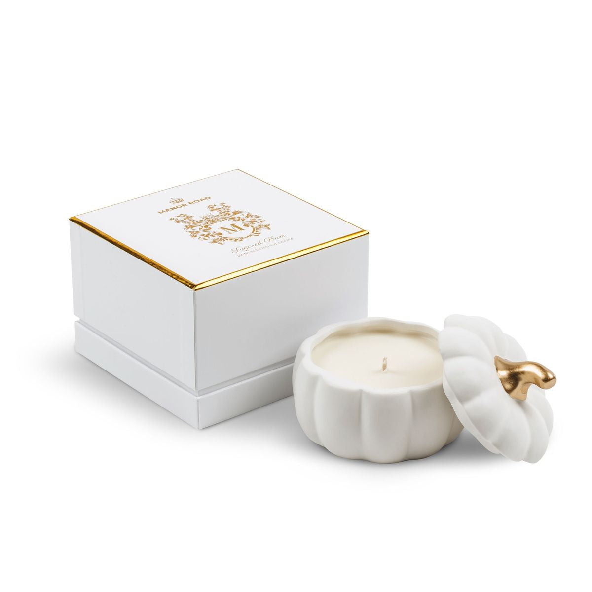 Manor Road Pompion Matte White Candle