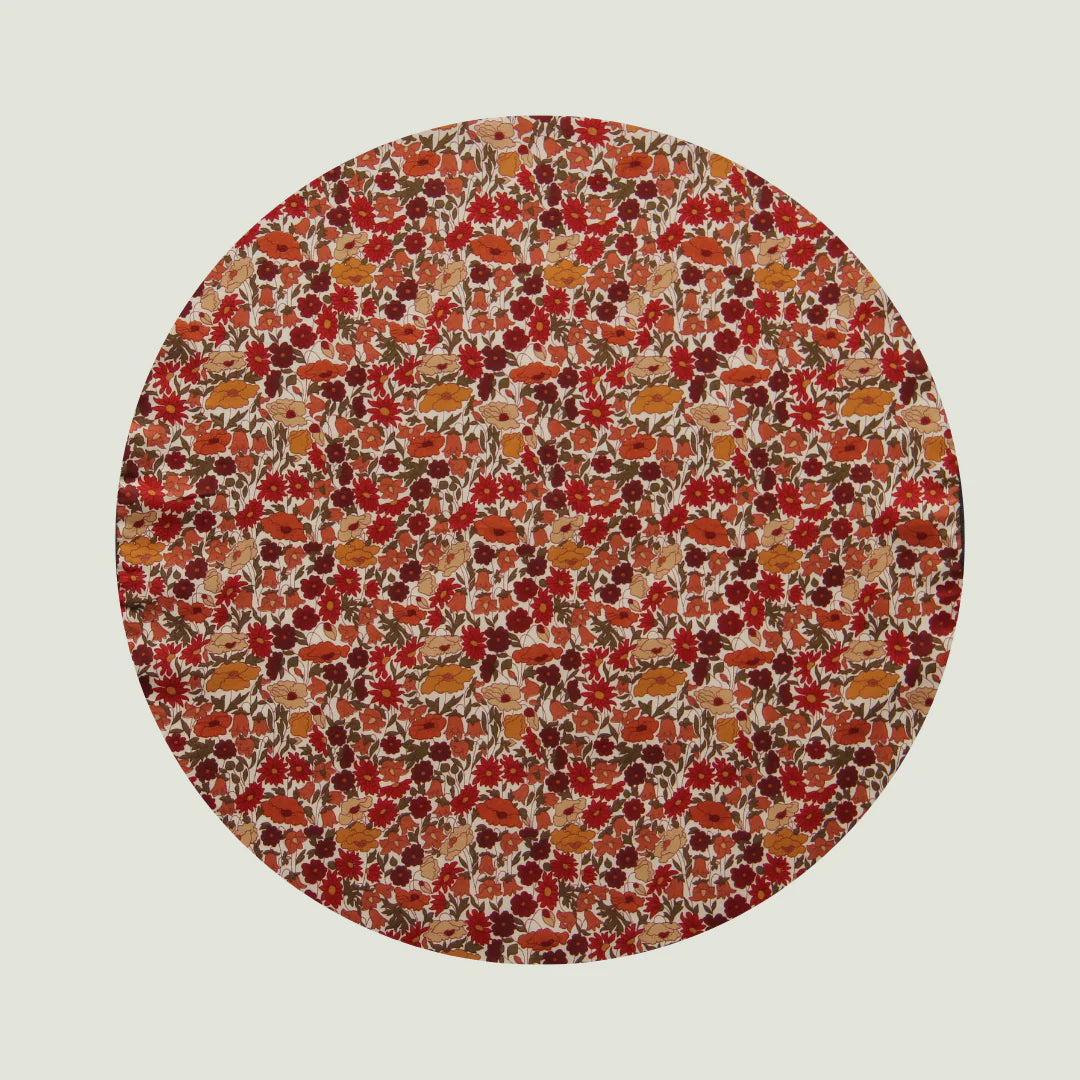 Little Acorn Poppy Forest Rust Liberty Hankie