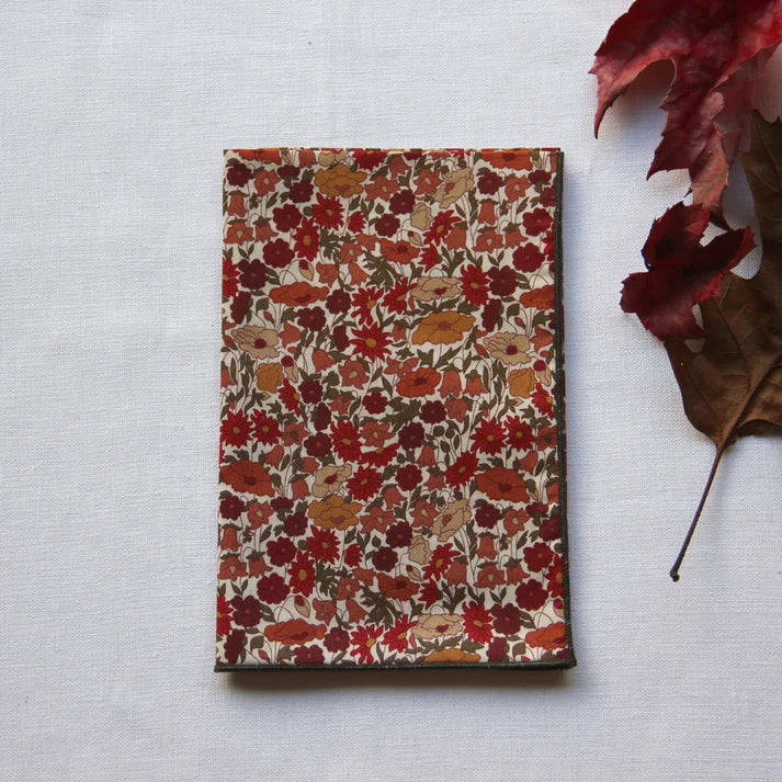 Little Acorn Poppy Forest Rust Liberty Hankie