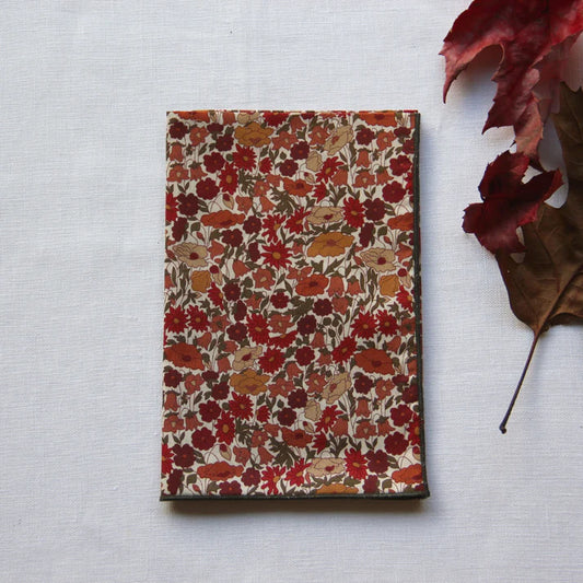 Little Acorn Poppy Forest Rust Liberty Hankie