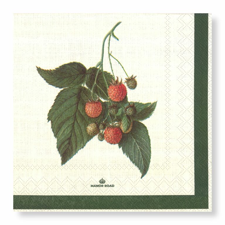 Manor Road Raspberry Harvest Dinner Napkins