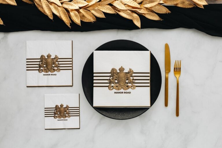 Manor Road Regal Stripes Luncheon Napkins