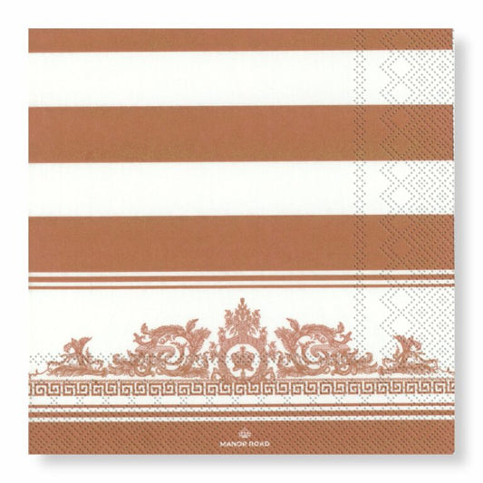Manor Road Rococo Rose Gold Cocktail Napkins