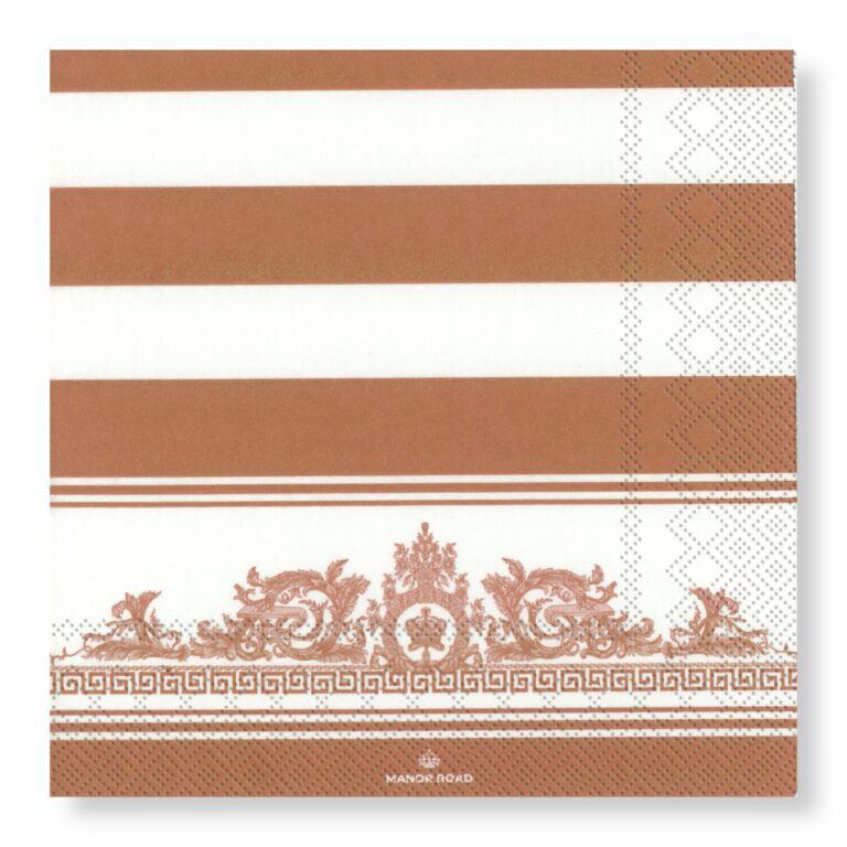 Manor Road Rococo Rose Gold Dinner Napkins