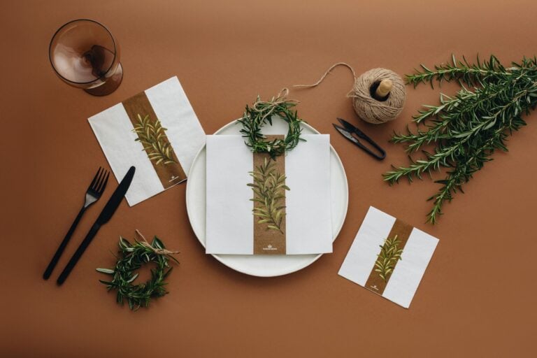 Manor Road Rustic Rosemary Dinner Napkins