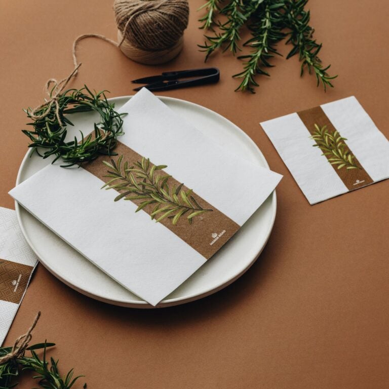 Manor Road Rustic Rosemary Dinner Napkins