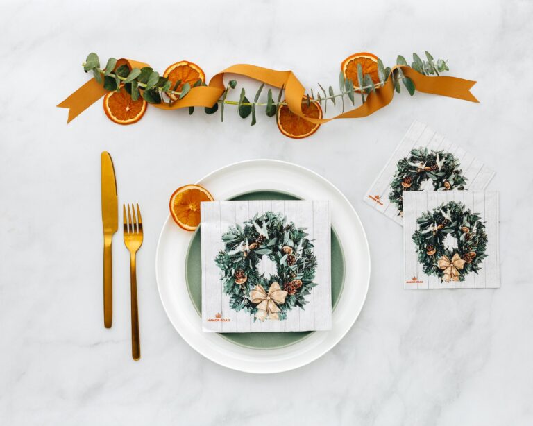 Manor Road Rustic Wreath Luncheon Napkins
