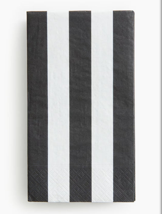 H&M Black Stripe Buffet Napkins