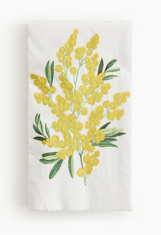 H&M Yellow Flower Buffet Napkins