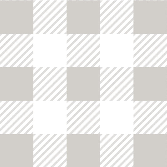 Byron & Yorke Silver Gingham Cocktail Napkins