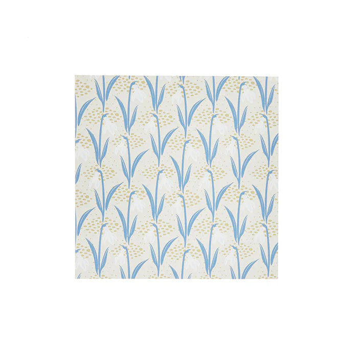 Bungalow Denmark Snowdrop Steel Blue Cocktail Napkins