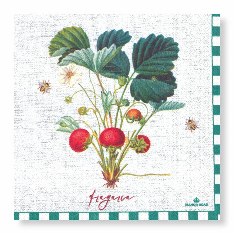 Manor Road Strawberry Field Cocktail Napkins