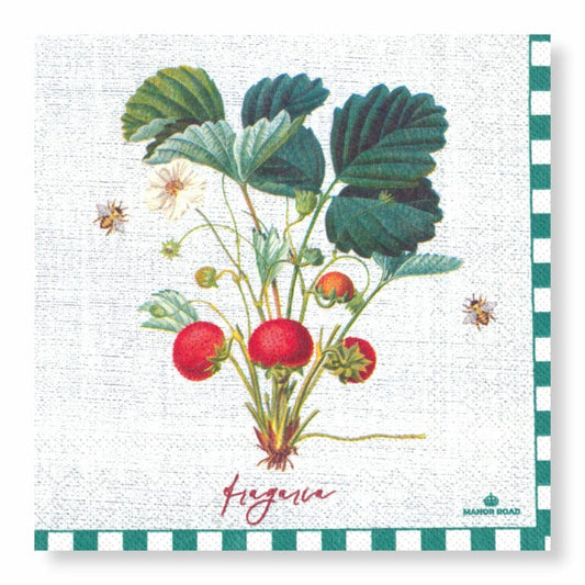 Manor Road Strawberry Field Cocktail Napkins
