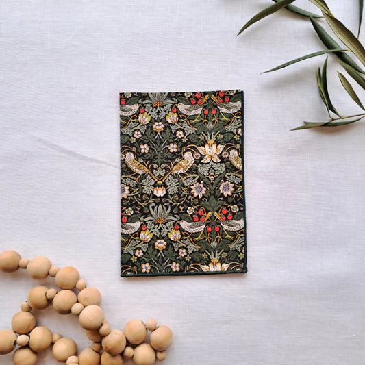 Little Acorn Strawberry Thief Dark Green Liberty Hankie