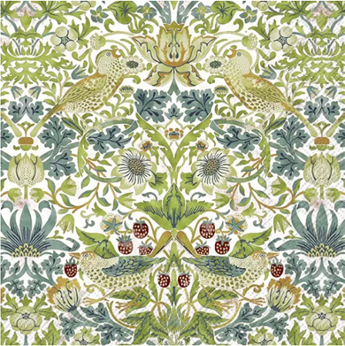 V&A Morris & Co Strawberry Thief White Luncheon Napkins