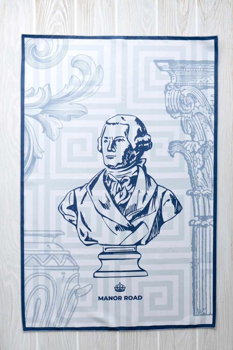 Manor Road Blue Greek Microfiber Tea Towel