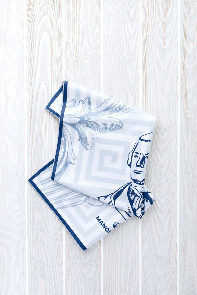 Manor Road Blue Greek Microfiber Tea Towel
