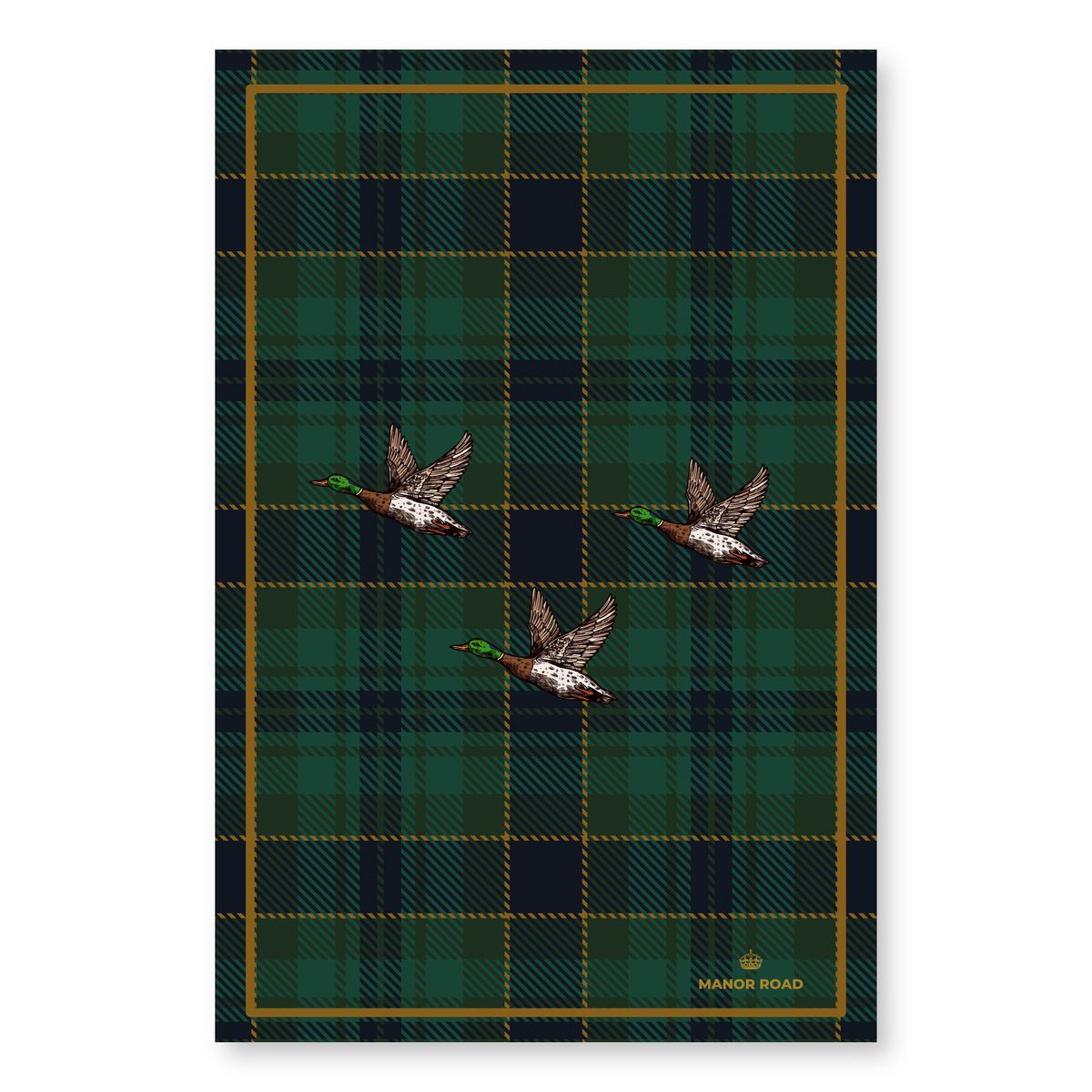 Manor Road Flying Mallards Microfiber Tea Towel