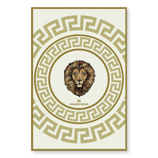 Manor Road Ivory Lion Microfiber Tea Towel