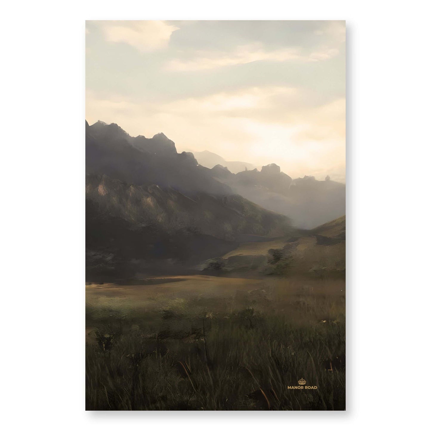 Manor Road The Landscape Microfiber Tea Towel