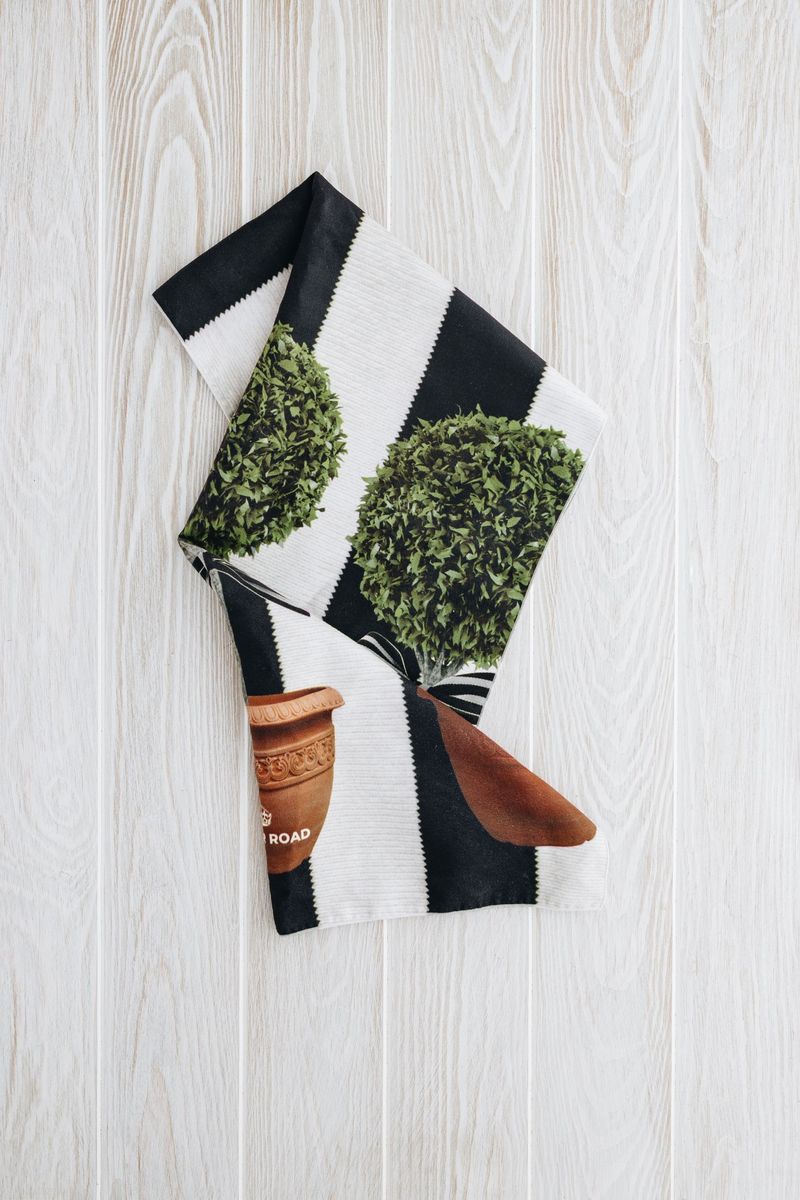 Manor Road Topiary Microfiber Tea Towel