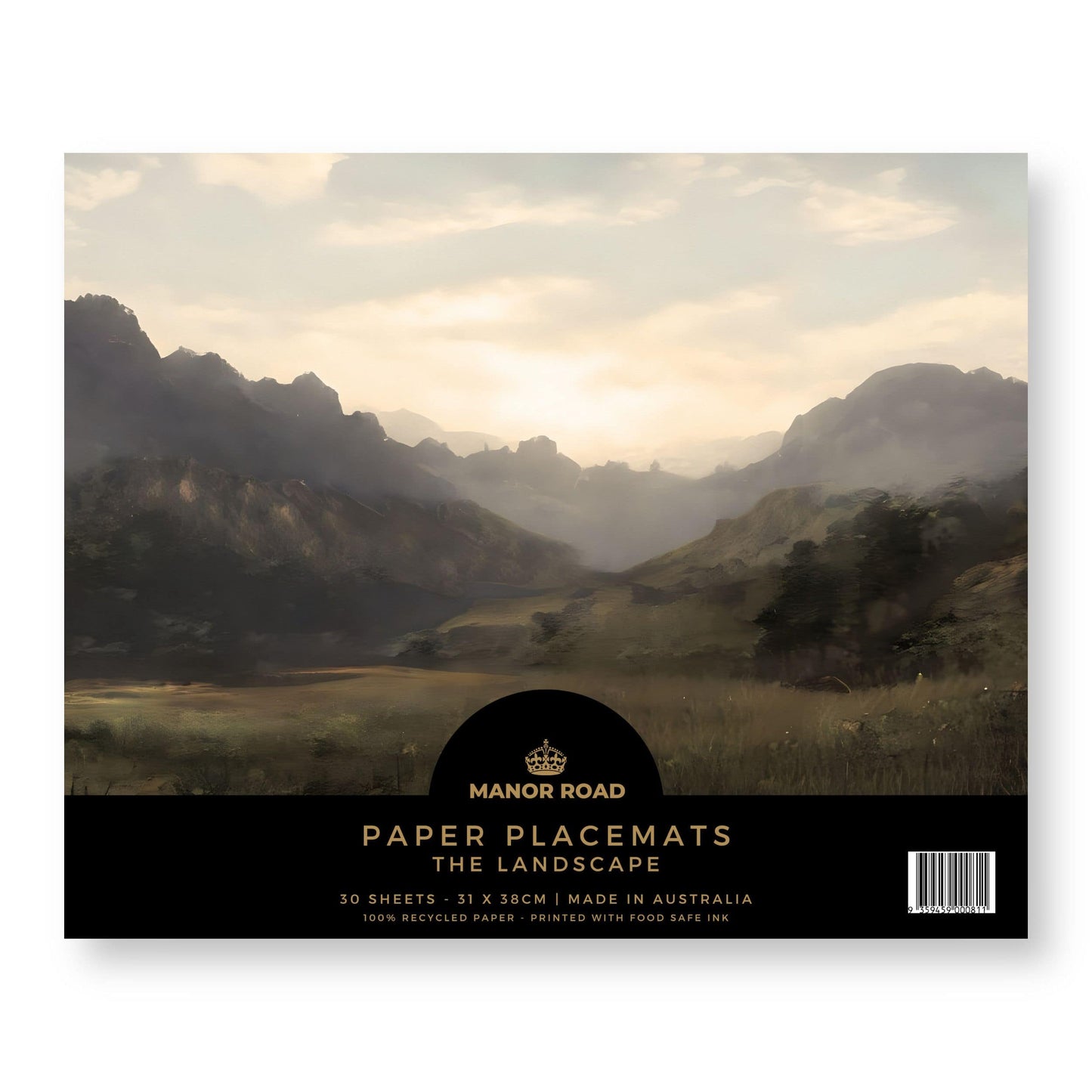 Manor Road The Landscape Paper Placemat Pad