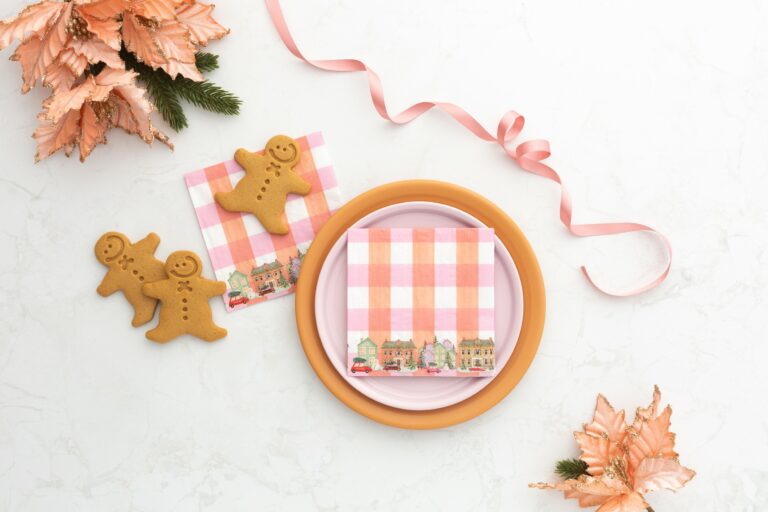 Manor Road The Village Pink Cocktail Napkins