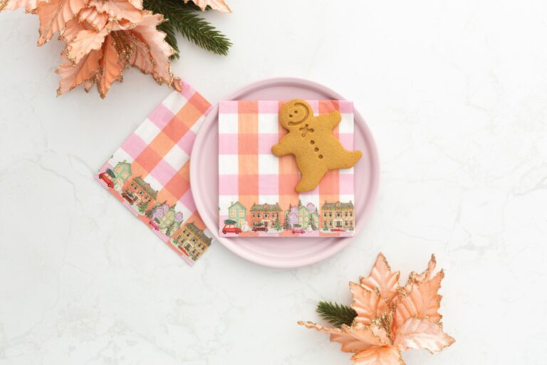 Manor Road The Village Pink Cocktail Napkins